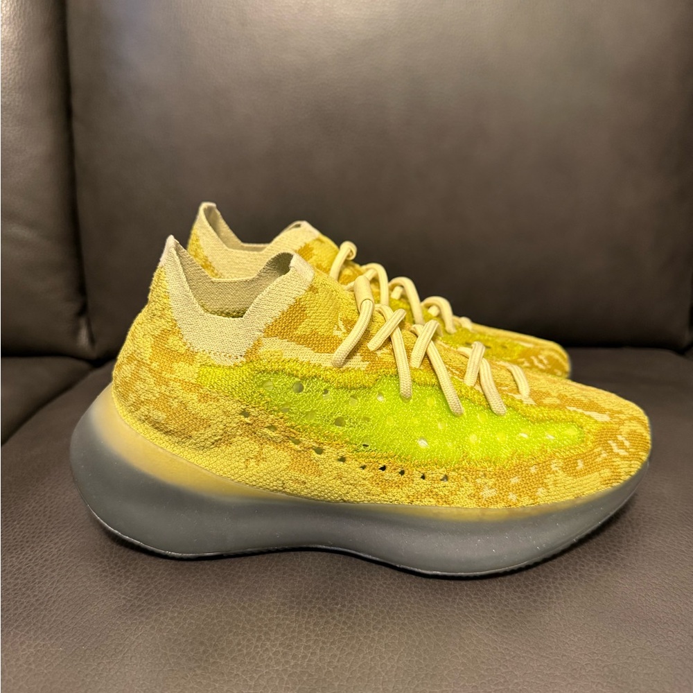 adidas Kids Yellow Green Knit Sneakers